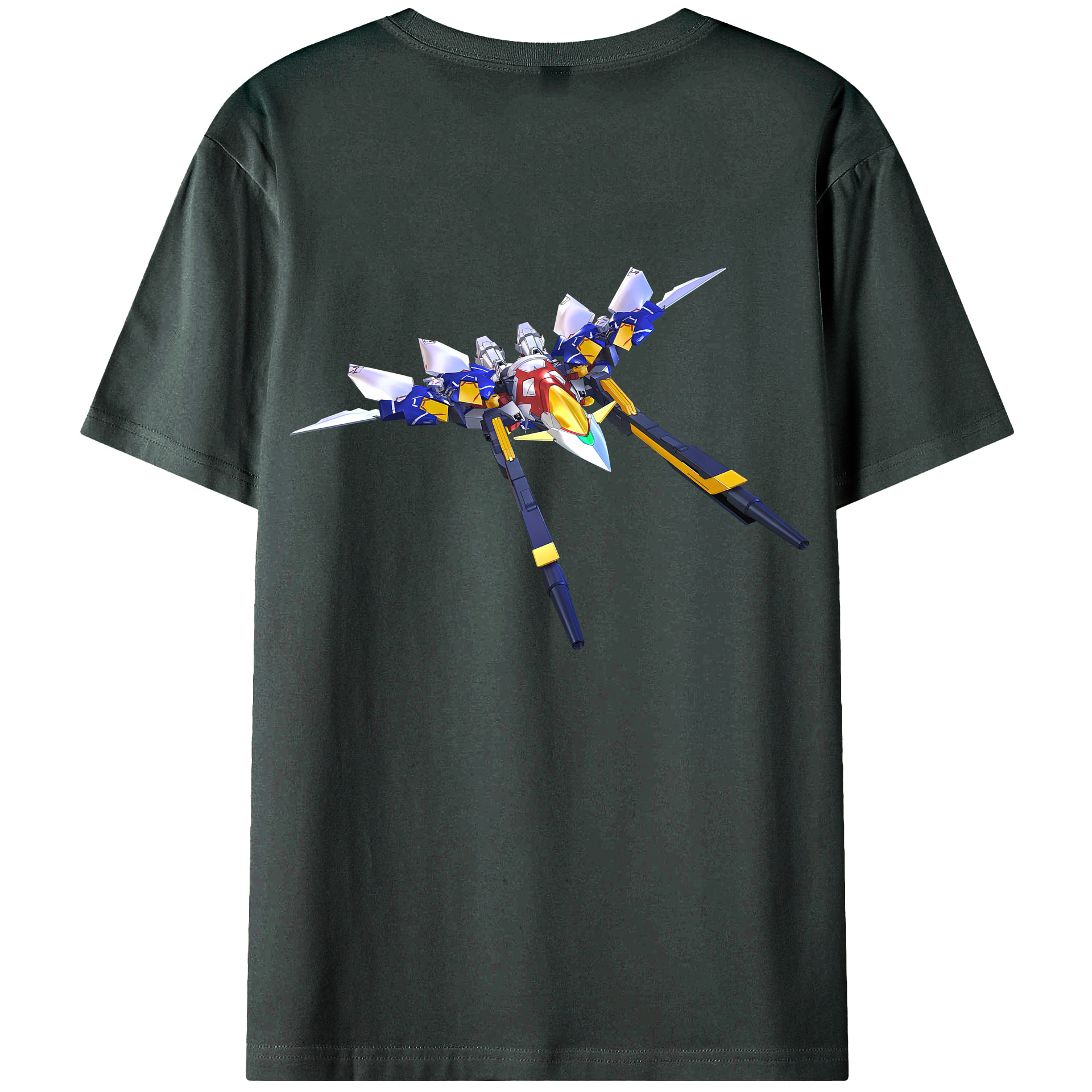 （画像用） 機動戦士ガンダム Mobile Suit Gundam 綿100％ メンズ半袖Tシャツ（バックプリント） 通気性